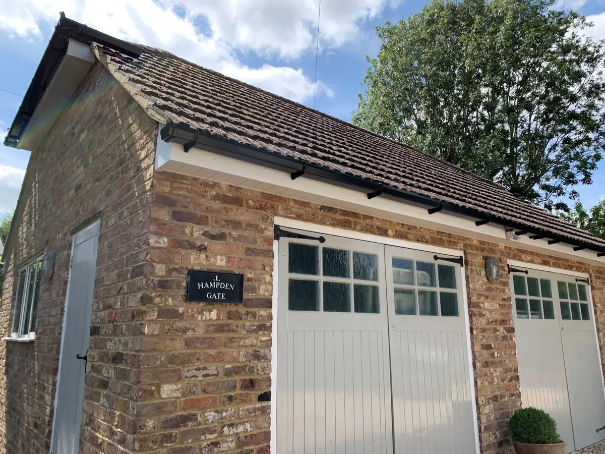 New fascias and guttering on a garage